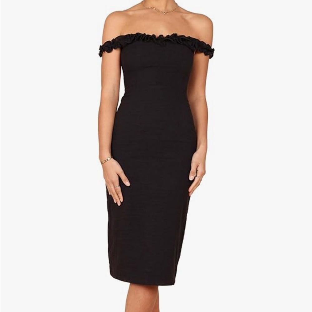 Petal & Pup Black Strapless Dress